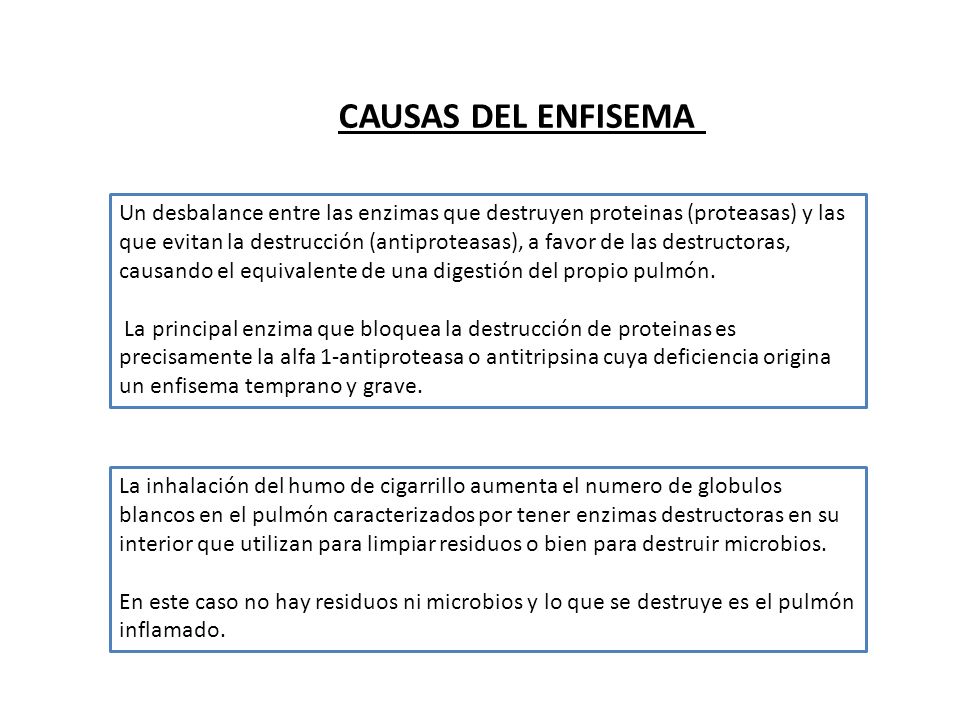 enfisema pulmonar en niños definicion